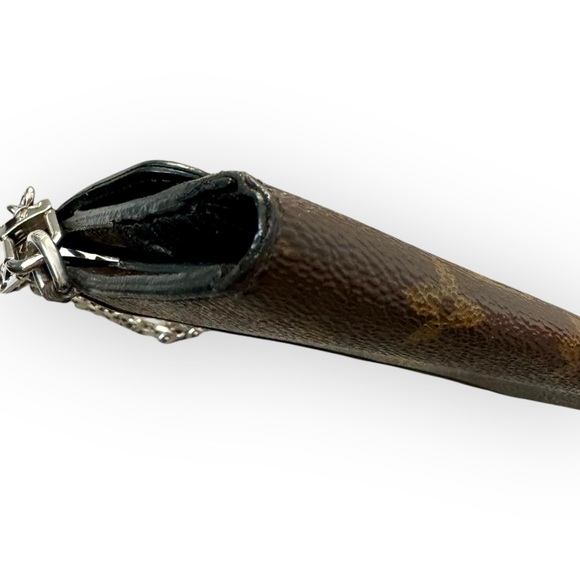 LOUIS VUITTON Monogram Macassar Portefeuille Brown w/Auth Chain - Picture 10 of 16